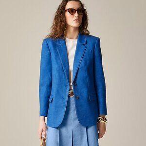 NWT J. Crew Classic two-button blazer in stretch linen blend, 0